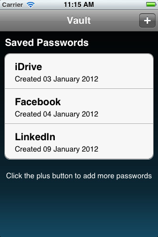 IDrive Apps - Password Storage Vault